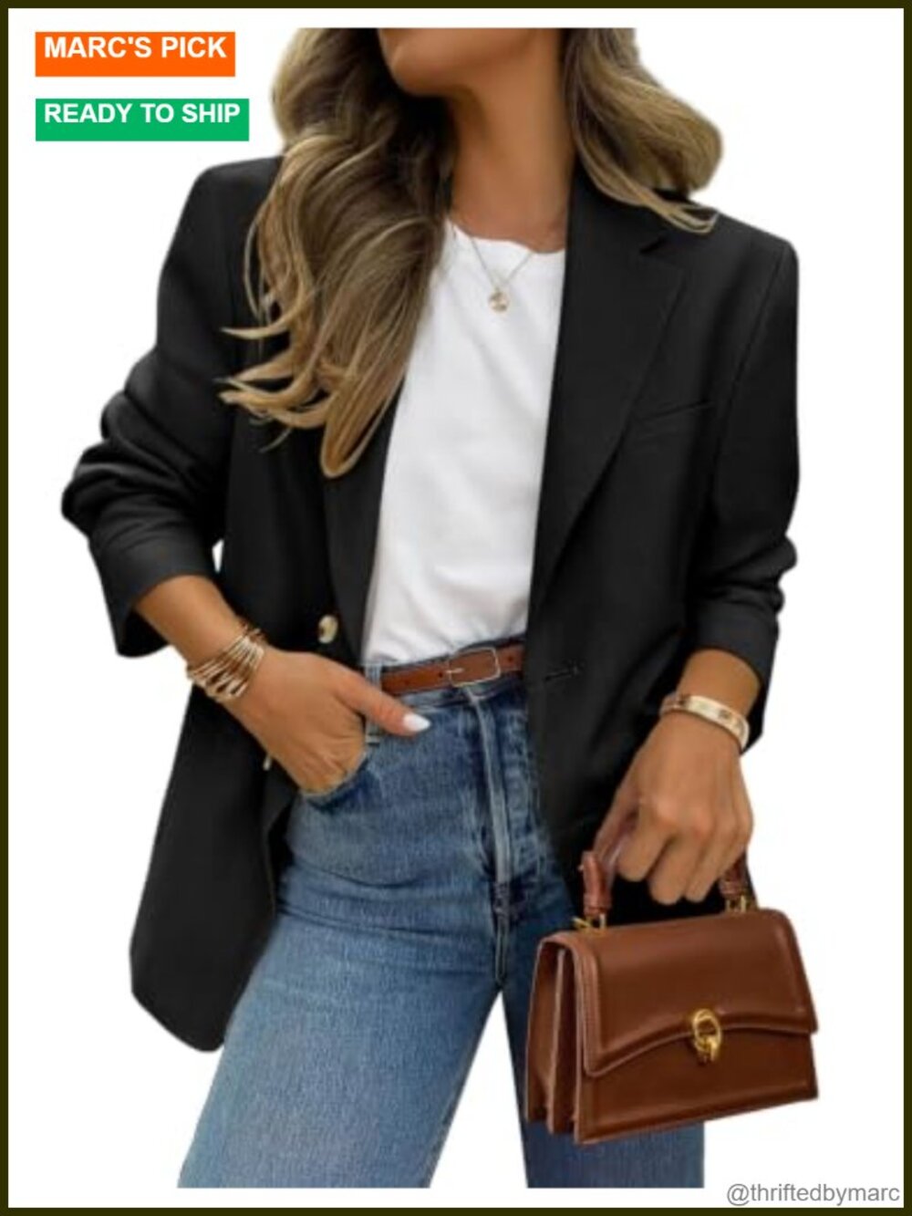 Women's Blazer Notch Lapel Open Front Business Casual Long Sleeve Fitted